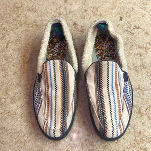 PAISLEY & GRAY Men’s Street Style Slip-on Sneaker In Ecru Fair-isle Size 9